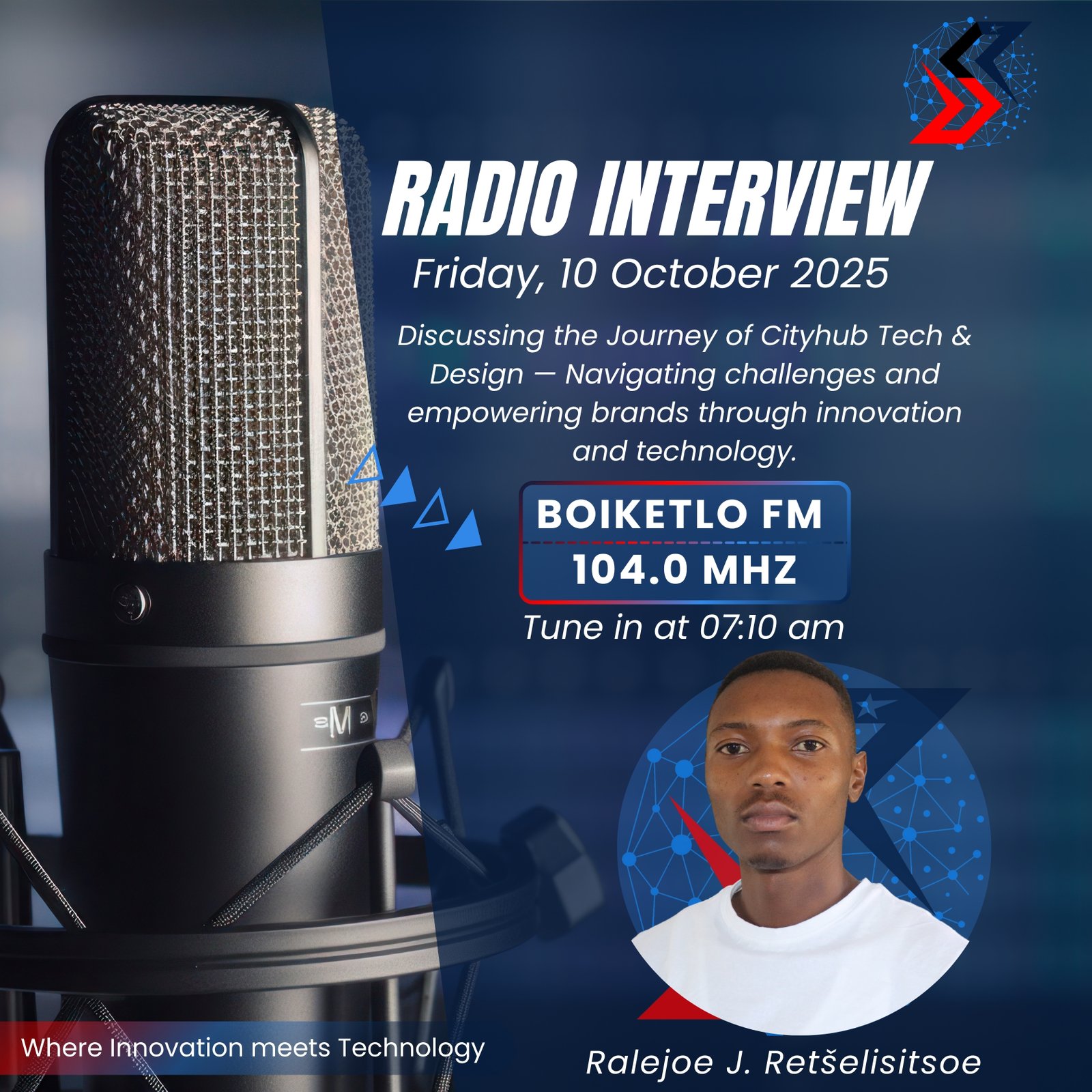 Radio interview Announcement Poster